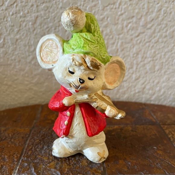 Vintage Christmas mouse decoration - Picture 7 of 8